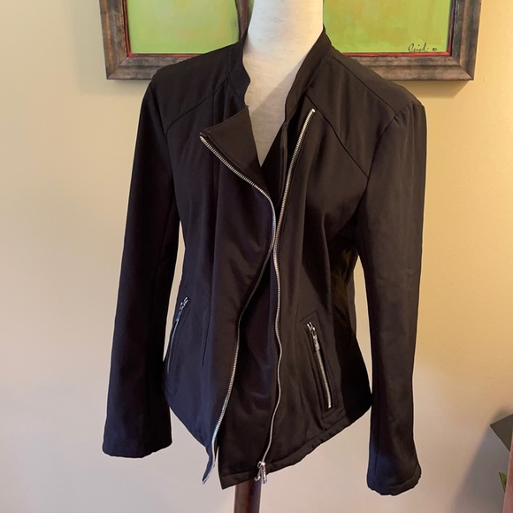 NWOT Calvin Klein Water Resistant Mod Biker Jacket - Picture 2 of 12
